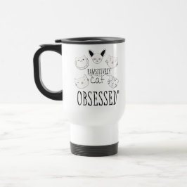 Caneca Térmica O "Gato Pawsitivamente Obcecado"
