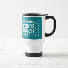 Caneca Térmica O Grunge do fundo da cerceta do TREINADOR Stars