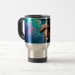 Caneca Térmica O homem artístico de SlipperyJoe, de roupa íntim