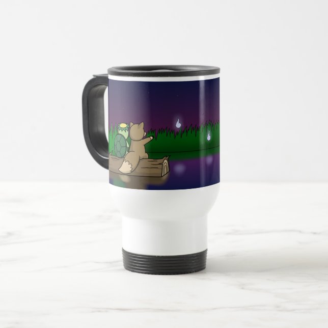 Caneca Térmica O Lago Youkai - Kappa e Kitsune (Frente Esquerda)