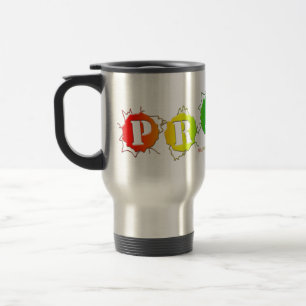 Caneca Térmica O letreiro de orgulho de cores arco-íris do Slippe