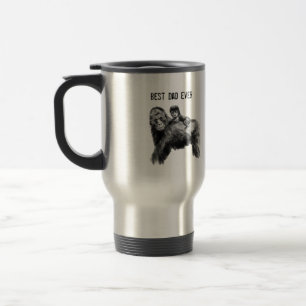 Caneca Térmica O melhor pai de sempre gorila com bebê