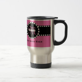 Caneca Térmica O melhor ROSA conhecido do monograma e do costume