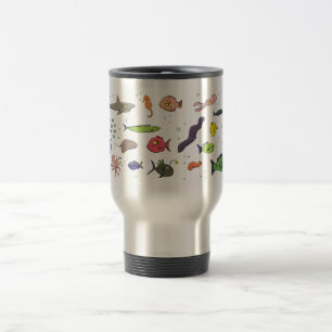 Caneca Térmica O padrão de ilustração de desenhos animados das