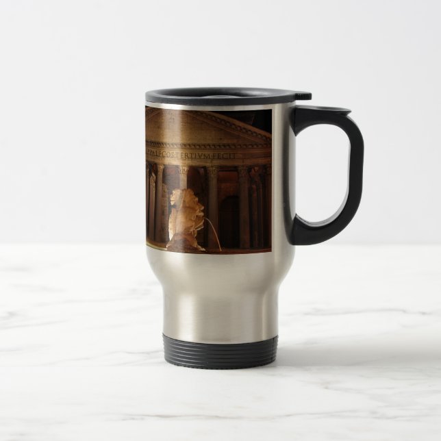 Caneca Térmica O Panteão e a Fontana del Pantheon em Roma (Direita)