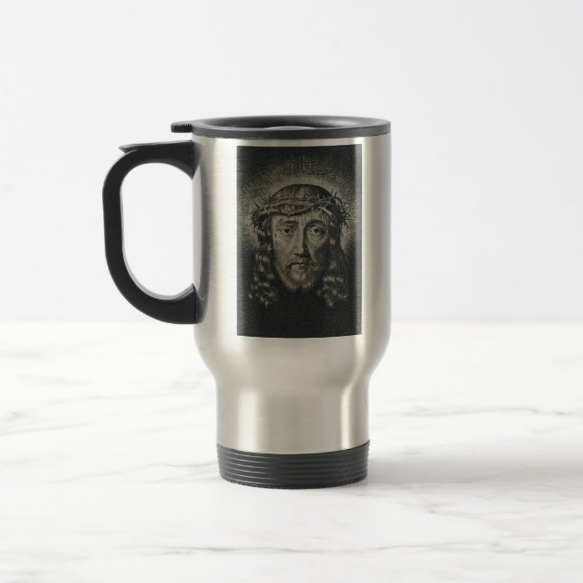 Caneca Térmica O rosto sagrado cheio de espinhos (Esquerda)