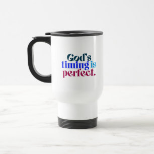 Caneca Térmica O Tempo de Deus é Perfeito Dito Cristão Confie em