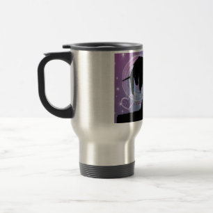 Caneca Térmica O Unicórnio Negro Místico (espiral Pastel)