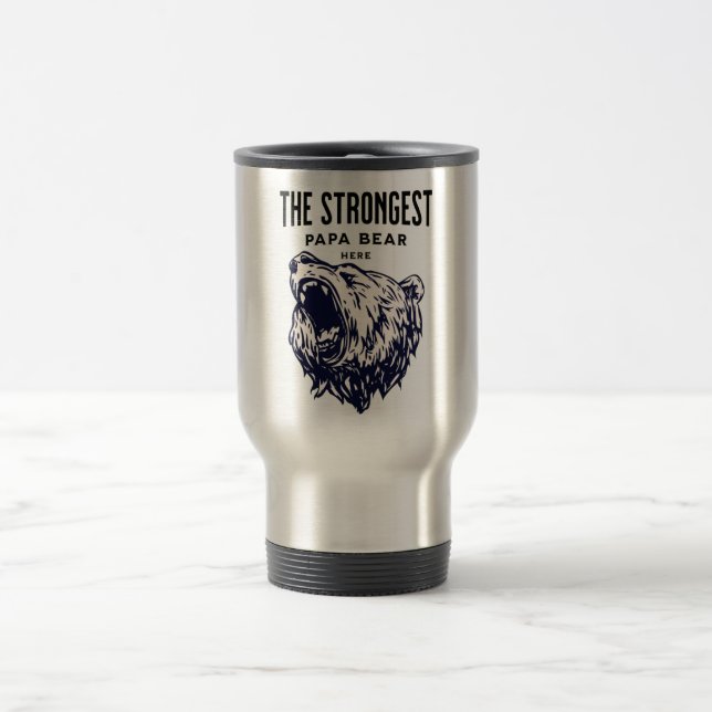 Caneca Térmica o urso papa mais forte aqui (Centro)