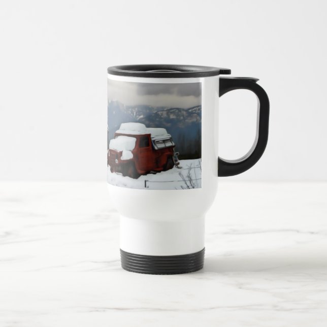 Caneca Térmica O velho caminhão vermelho (Direita)