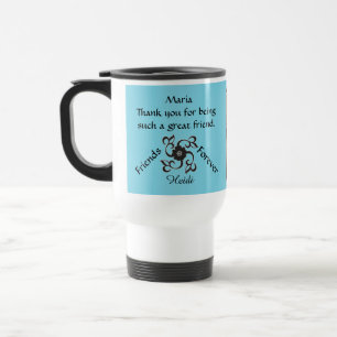 Caneca Térmica Obrigado agride SUA FOTO, TEXTO, COR