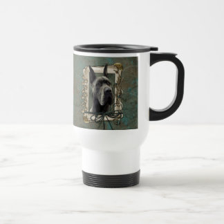 Caneca Térmica Obrigado - as patas de pedra - great dane - cinza