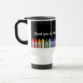 Caneca Térmica Obrigado, Design de Estrela Crayon para Professora