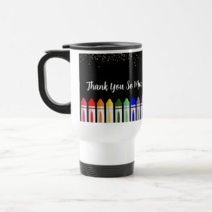 Caneca Térmica Obrigado, Design de Estrela Crayon para Professora