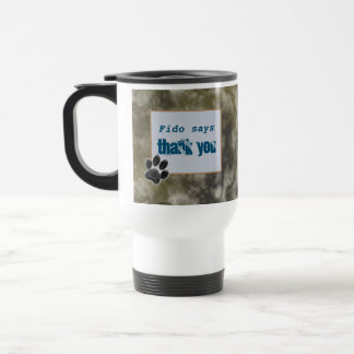 Caneca Térmica Obrigado Pet Sitter Black Paw Obrigado Cuidados An