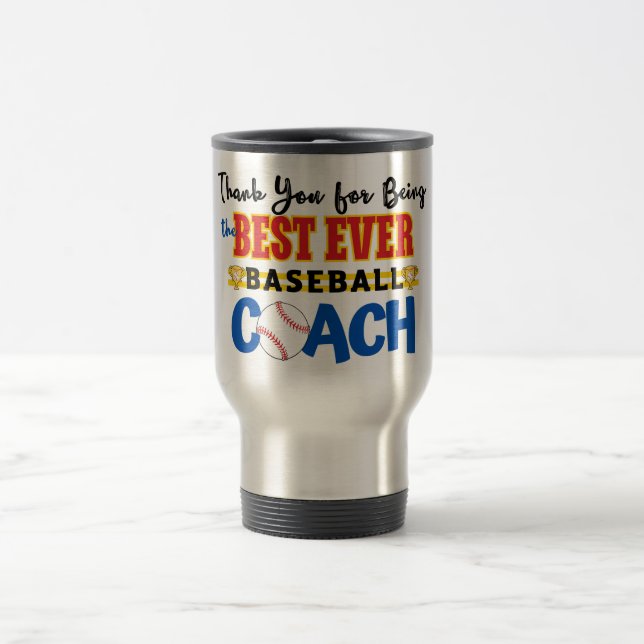Caneca Térmica Obrigado Treinador Baseball (Centro)