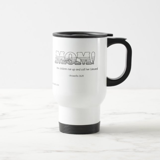 Caneca Térmica Obrigados Dia de as mães da mãe (Direita)