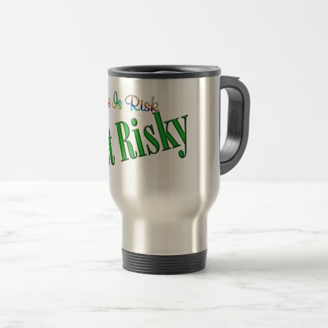 Caneca Térmica Obtenha riscos (Frente Esquerda)