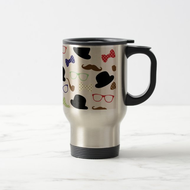Caneca Térmica Óculos, Chapéus e bigode (Direita)