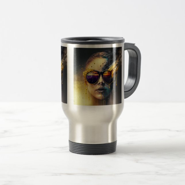 Caneca Térmica Óculos de queimadura, Viagem/Viagem ao trabalho, 1 (Frente Esquerda)