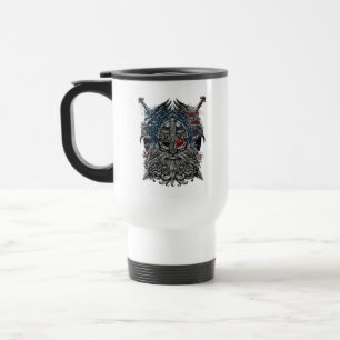Caneca Térmica Odin ravens e espadas Viking Mythology bandeira do