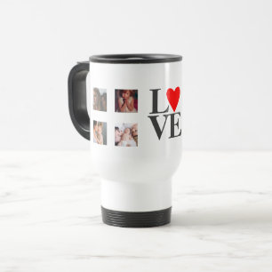 Caneca Térmica Oferta de Modelo LOVE de Colagem de Fotos Personal