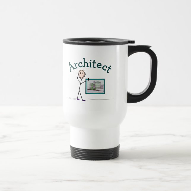 Caneca Térmica Ofertas de arquiteto — Design de Pessoa de Stick (Direita)