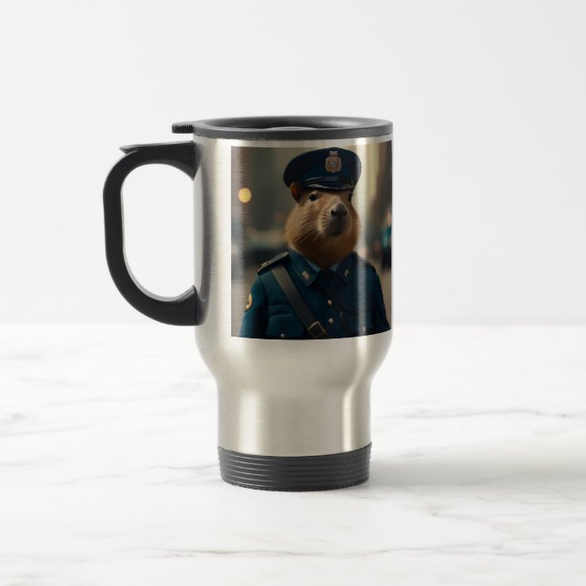 Caneca Térmica Oficial Capybara: Mantendo a Paz, (Esquerda)
