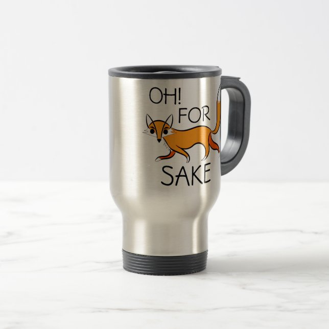 CANECA TÉRMICA OH FOR FOX SAKE! TRAVEL MUG (Frente Esquerda)