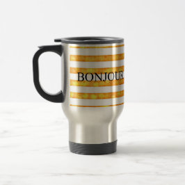 Caneca Térmica Olá Faixa Laranja Bokeh