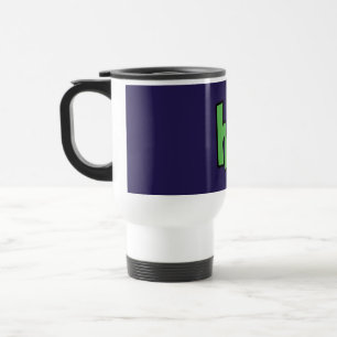 Caneca Térmica Olá Neon, Coração Incluído 🌿 Brilho no Escuro "Oi