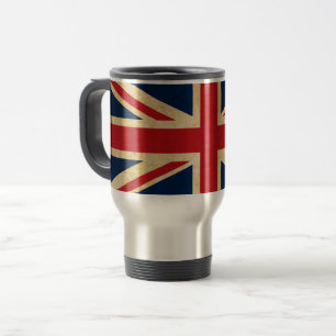 Caneca Térmica Old Vintage Grunge Reino Unido Flag Union Jack