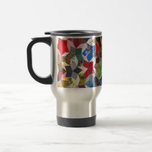 Caneca Térmica Olhar do vintage da edredão de retalhos da estrel