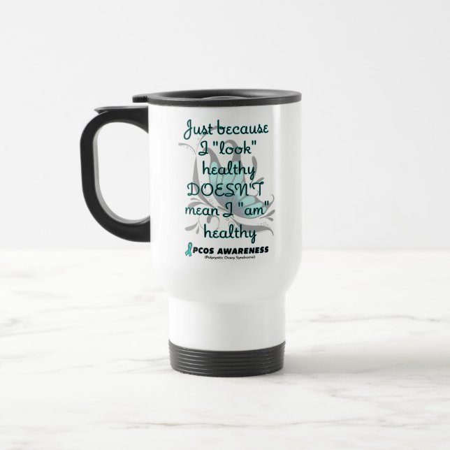Caneca Térmica "Olhe" saudável/Borboleta...PCOS (Esquerda)