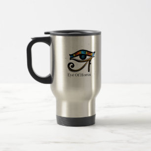 Caneca Térmica Olho de Coro no papiro, hieróglifos egípcios