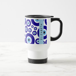 Caneca Térmica Olho do Mal, Olho Grego, Olho Turco, Mati, Seu Nom
