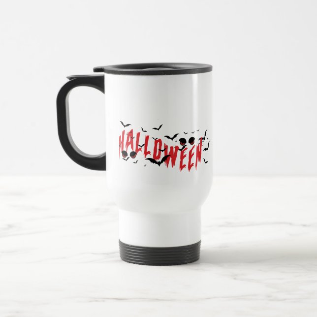 Caneca Térmica Olhos Assustadores, Clima de Halloween (Esquerda)