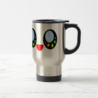Caneca Térmica Olhos de Estrela Kawaii Rosto Feliz Estrelas Arco-