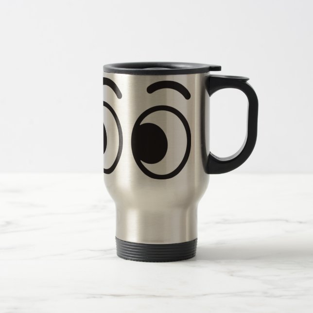 Caneca Térmica Olhos que olham o emoji (Direita)