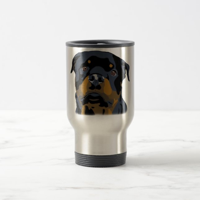 Caneca Térmica Olhos Rottweiler (Centro)