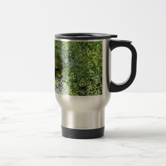 Caneca Térmica Olhos sapos em um Pond (Direita)