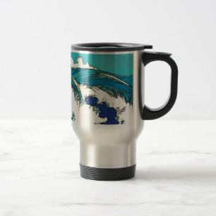 Caneca Térmica Ondas oceânicas PixDezines konen uehara, 上 原
