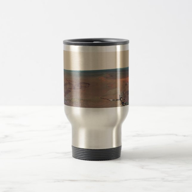 Caneca Térmica Oportunidade de Marte Rover do panorama do abrigo (Centro)