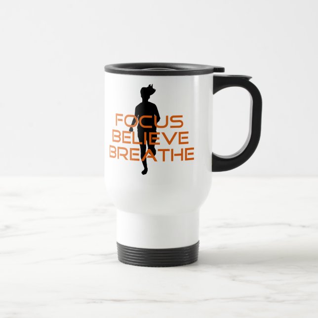 Caneca Térmica Orange Focus Acredita Em Breathe Running (Direita)