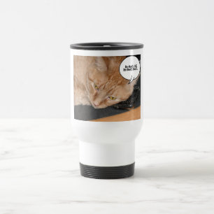 Caneca Térmica Orange Tabby Cat Humor/Telefone Celular