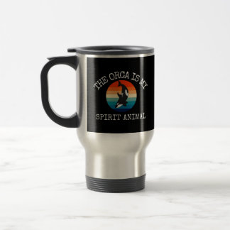 Caneca Térmica Orca Engraçado Cita Que Orca É Meu Animal Espiritu