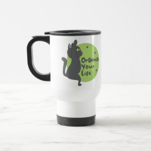 Caneca Térmica Organize a sua vida, Yoga da prática de gatos pret