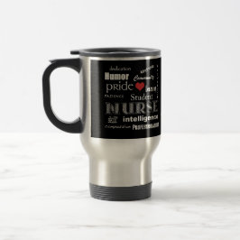 Caneca Térmica Orgulho-Atributos da enfermeira de estudante com