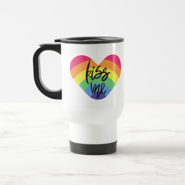 Caneca Térmica Orgulho, beije-me. O amor é justo. (Esquerda)