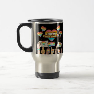 Caneca Térmica Orgulho de amor. O amor é justo. Mês do orgulho.